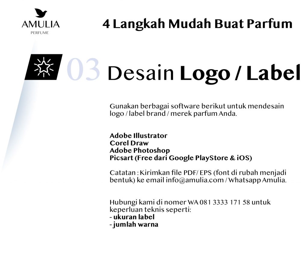 desain logo label botol parfum