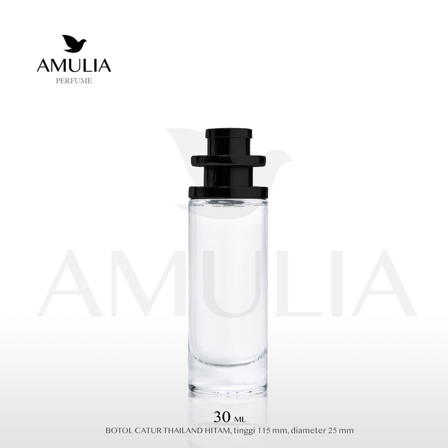 botol kaca catur thailand hitam 30ml