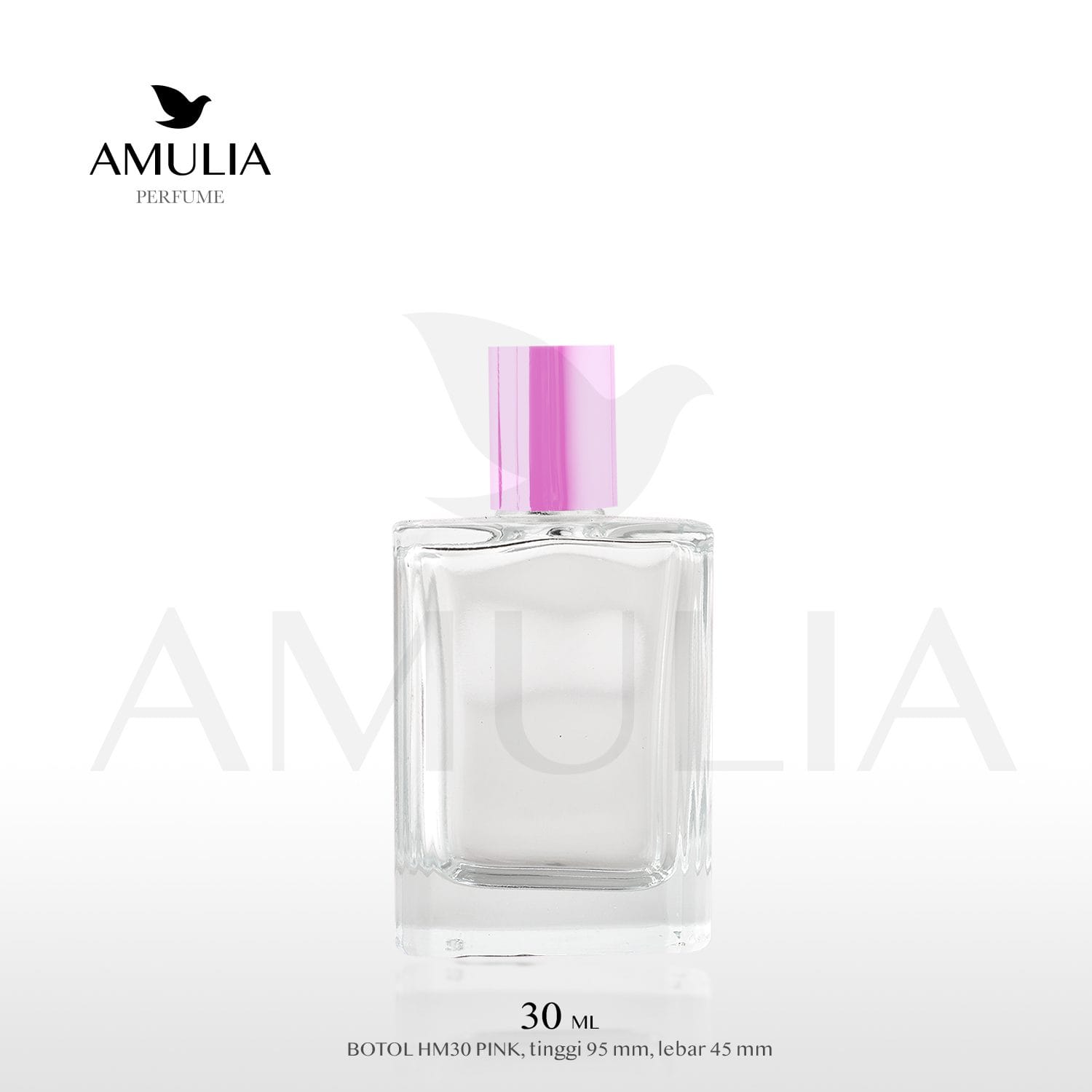 botol kaca hm30 30ml pink