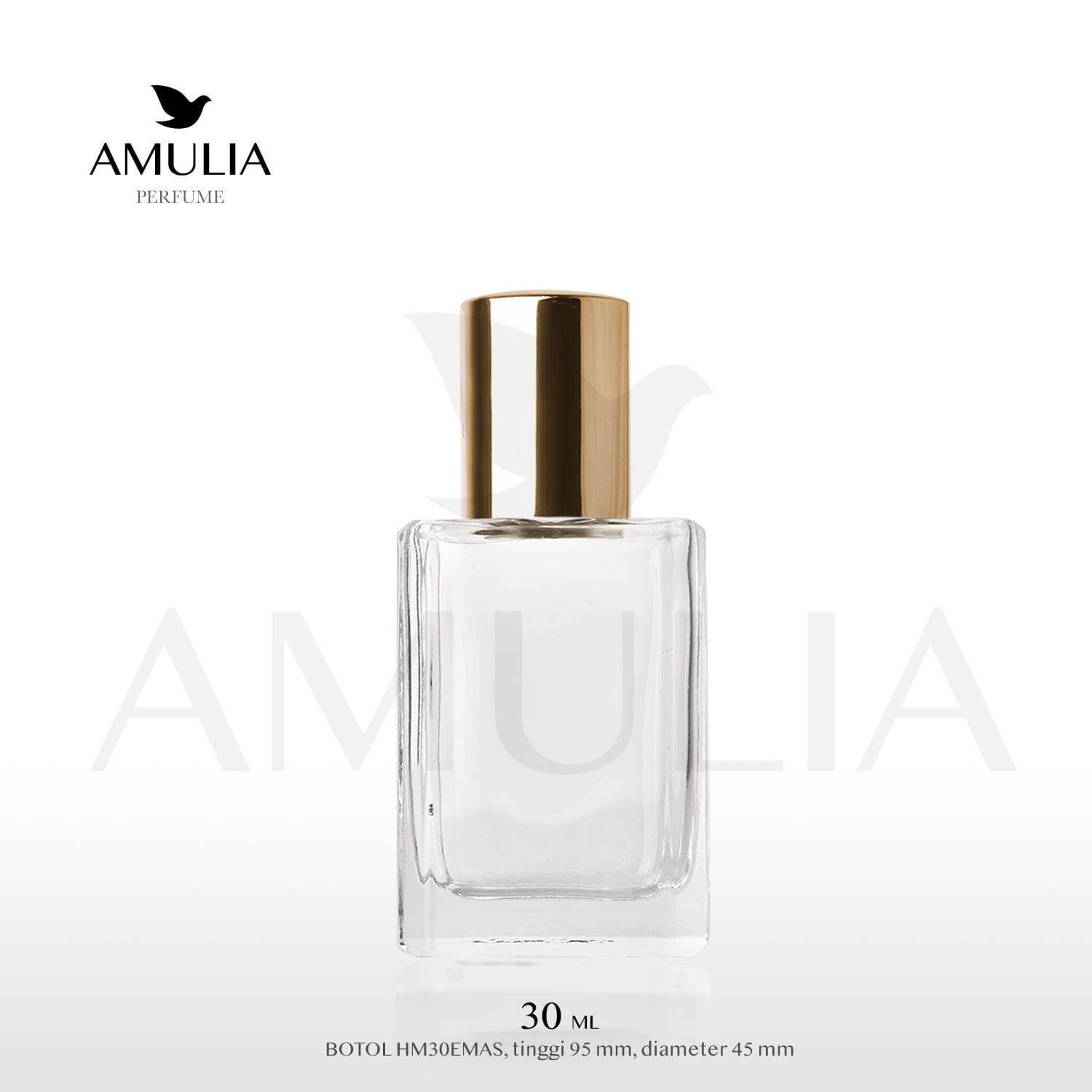 botol parfum kaca hm30emas 30ml