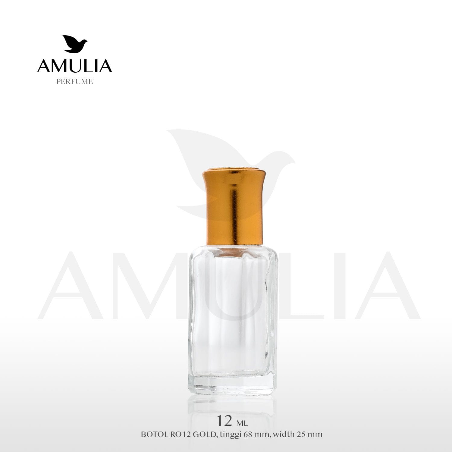 botol roll on 12ml gold