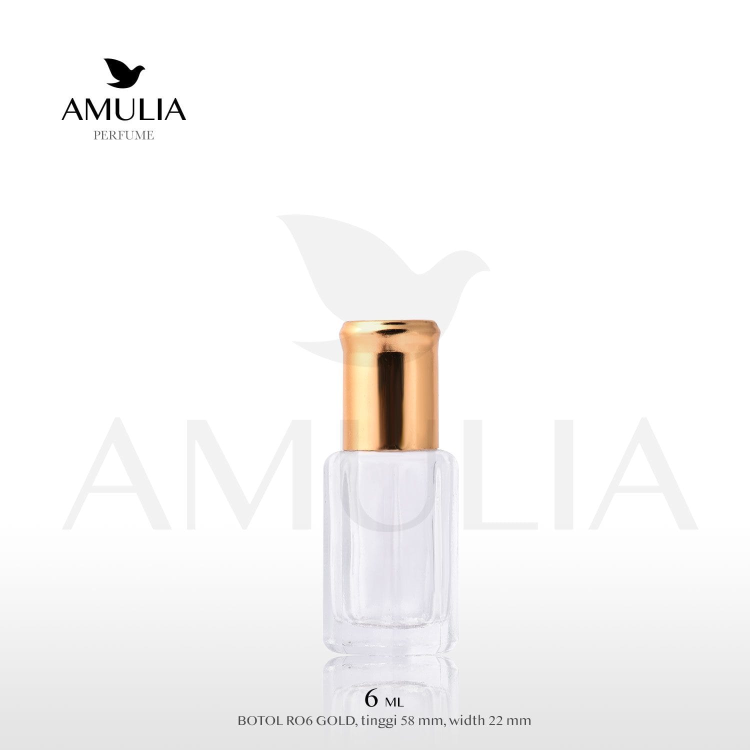 botol roll on 6ml gold