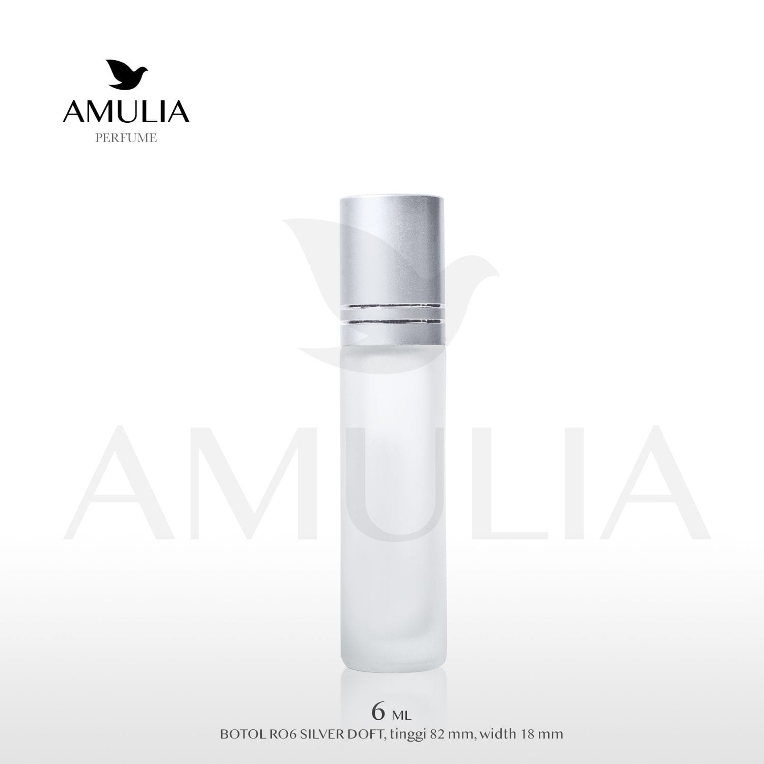 botol roll on 6ml silver doft