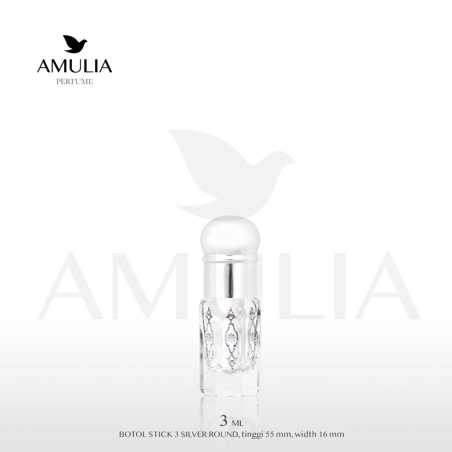 botol stick 3ml silver round